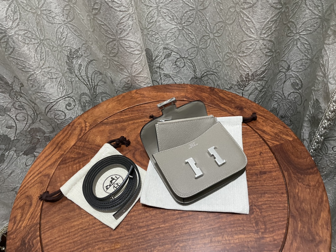 에르메스 콘스탄스백 미니 그레이 은장